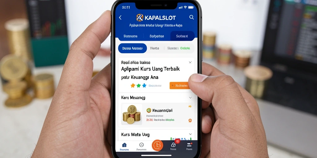 Tampilan antarmuka KAPALSLOT untuk kurs mata uang yang informatif.