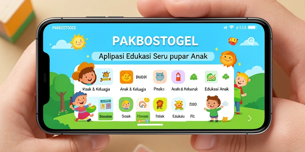 Tampilan antarmuka PAKBOSTOGEL yang ramah anak dan edukatif.