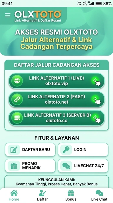 Tampilan link alternatif olxtoto